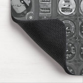 Vliegtuigen met piloot die vliegen met cockpitpilo muismat (Hoek)