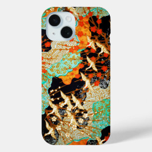 VLIEGTUIGEN MET SPRING FLOWERS Japanse Floral iPhone 15 Case