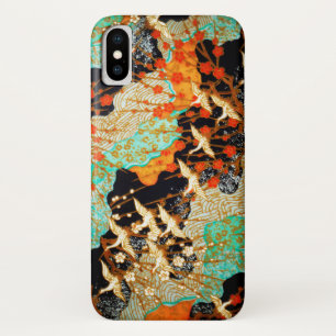 VLIEGTUIGEN MET SPRING FLOWERS Japanse Floral iPhone X Hoesje