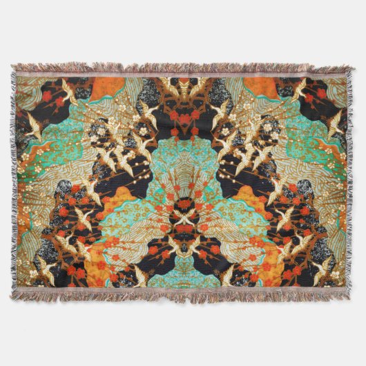 VLIEGTUIGEN MET SPRING FLOWERS Japanse Floral Deken (Voorkant)