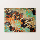 VLIEGTUIGEN MET SPRING FLOWERS Japanse Floral Legpuzzel (Horizontaal)