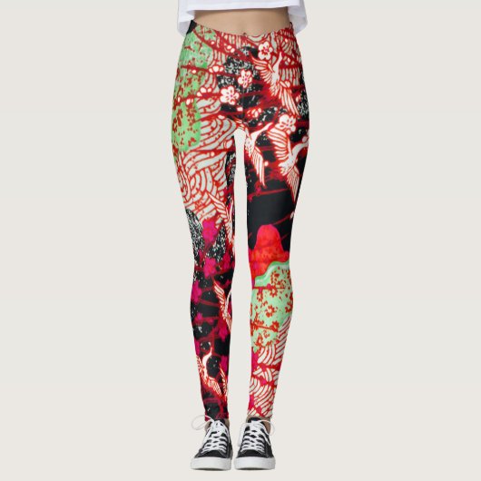 VLIEGTUIGEN MET SPRINGSTROMEN LEGGINGS (Voorkant)