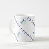 vliegtuigen met stippellijnen mok voor vliegpilote (Voorkant links)