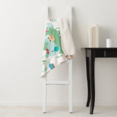 Vliegtuigen met wielrennerkaart sherpa deken (In situ)