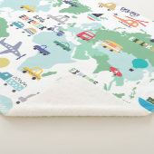 Vliegtuigen met wielrennerkaart sherpa deken (3/4)