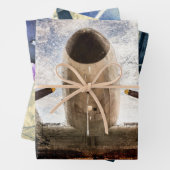 Vliegtuigen met  zuigermotor en schroefzuigers inpakpapier vel (In situ)