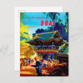  VLIEGTUIGEN NAAR JAPAN DOOR B.O.A.C Frank Wootton Briefkaart (Voorkant / Achterkant)