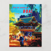  VLIEGTUIGEN NAAR JAPAN DOOR B.O.A.C Frank Wootton Briefkaart (Voorkant)