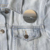 Vliegtuigen op een baan ronde button 5,7 cm (In situ)