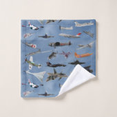 VLIEGTUIGEN OP EEN CAROLINA BLUE SKY BAD HANDDOEK (Wasdoekje)