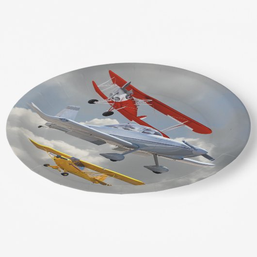 VLIEGTUIGEN PAPIEREN BORDJE (Gekanteld)