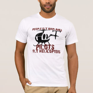 Vliegtuigen, piloten die helikopters vliegen t-shirt
