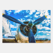 Vliegtuigen Propellers Inpakpapier Vel (Voorkant 3)