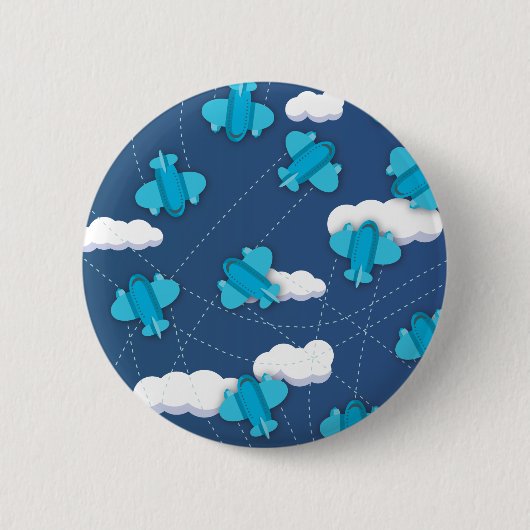 Vliegtuigen Ronde Button 5,7 Cm (Voorkant)