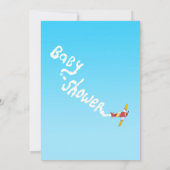 Vliegtuigen Rooksignalen Waterverf BABY SHOWER Kaart (Achterkant)