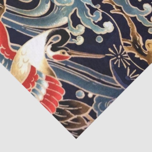 VLIEGTUIGEN, SPRINGSTROMEN Japanse Floral Tissuepapier (Detail)