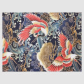 VLIEGTUIGEN, SPRINGSTROMEN Japanse Floral Tissuepapier (Voorkant)