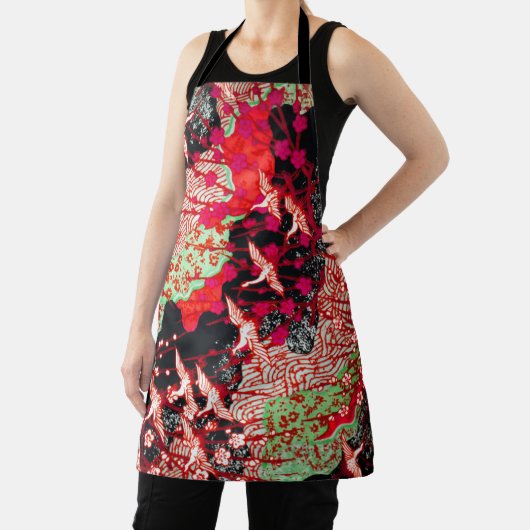 VLIEGTUIGEN, SPRINGSTROMEN Rode Japanse Floral Schort (Insitu)