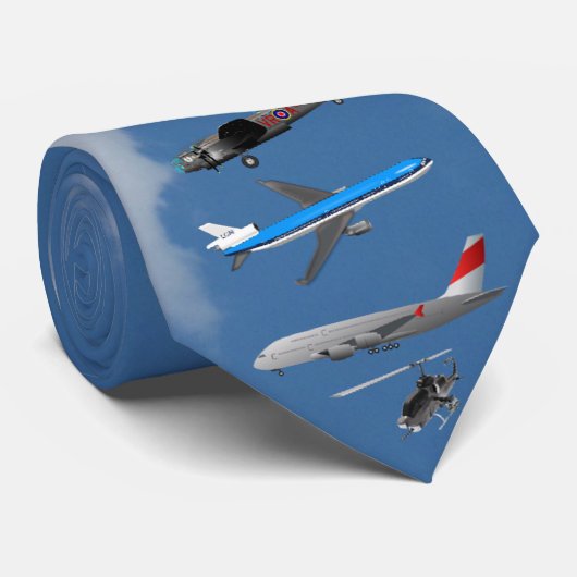 VLIEGTUIGEN STROPDAS (Opgerold)