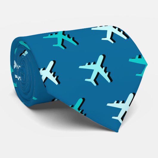 Vliegtuigen Stropdas (Opgerold)