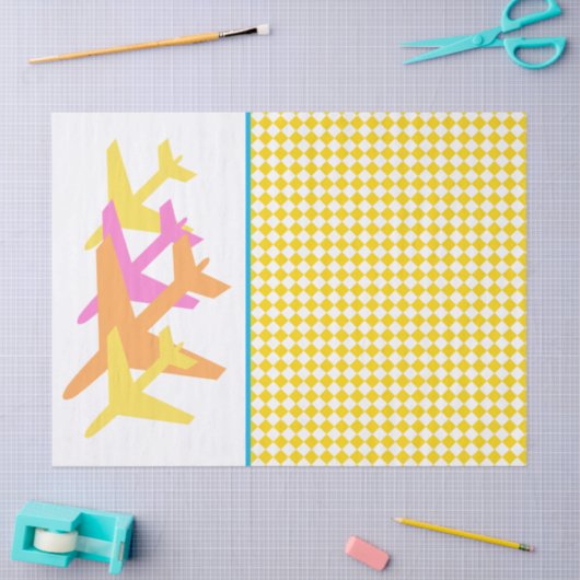 Vliegtuigen Travel Pilot Flight Attendant Fun Tissuepapier (Craft)