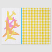 Vliegtuigen Travel Pilot Flight Attendant Fun Tissuepapier (Voorkant)