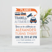 Vliegtuigen, treinen en automatische uitnodigingen (Staand voorkant)