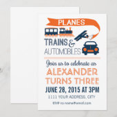 Vliegtuigen, treinen en automatische uitnodigingen (Voorkant / Achterkant)