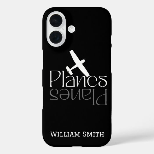 Vliegtuigen Typografie & Cessna Vliegtuig,Minimali Case-Mate iPhone Case (Achterkant)