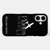 Vliegtuigen Typografie & Cessna Vliegtuig,Minimali Case-Mate iPhone Case (Achterkant (horizontaal))