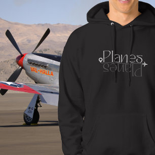 Vliegtuigen Typografie & Vliegtuig, Verjaardag, Mi Hoodie