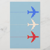 Vliegtuigen van luchtvaartmaatschappijen briefpapier (Voorkant)