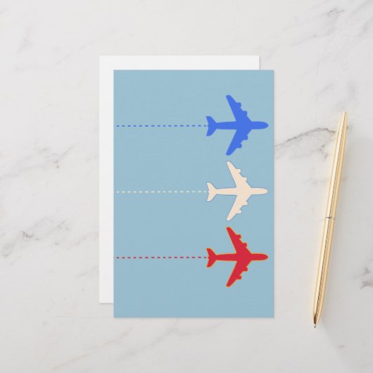 Vliegtuigen van luchtvaartmaatschappijen briefpapier (Voorkant / Achterkant in situ)