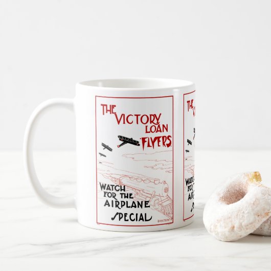  vliegtuigen van patriottische vliegtuigen, vliegt koffiemok (Met donut)