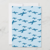 Vliegtuigen Verjaardagsfeest Uitnodigingen (Achterkant)