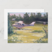 Vliegtuigen verzamelen zich hier briefkaart (Voorkant / Achterkant)