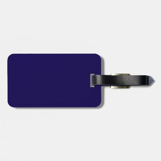 Vliegtuigen vliegen op stijlvolle Navy Blue Bagagelabel (Achterkant horizontaal)