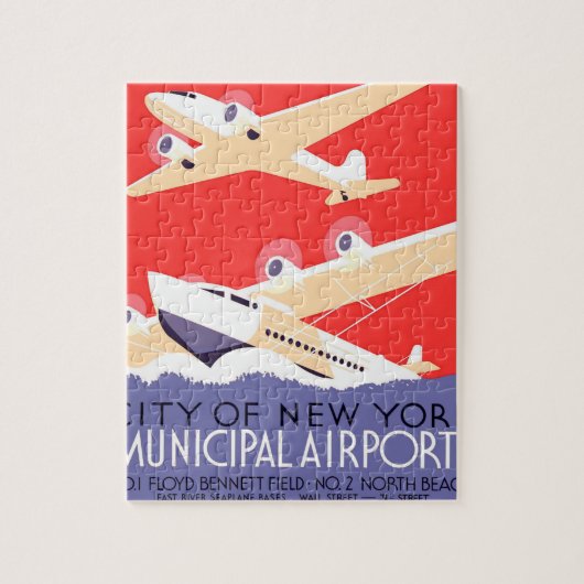 Vliegtuigen vliegen Vintage Propeller Legpuzzel (Verticaal)