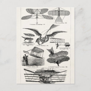 Vliegtuigen Vliegtuigen Retrovliegtuigen Briefkaart