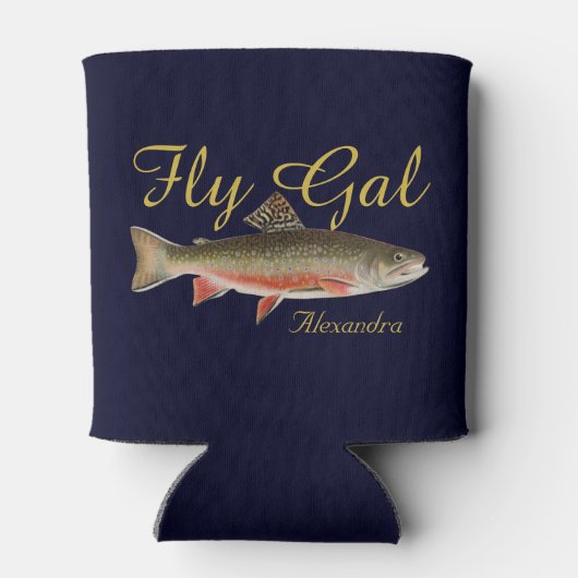 Vliegtuigen voor de visserij op forel blikjeskoeler (Achterkant)