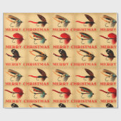 Vliegtuigen voor de visserij op vliegen en prettig cadeaupapier (Vlak)