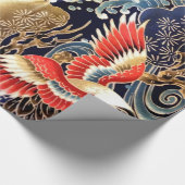 VLIEGTUIGEN, WAVES, SPRINGSTROMEN Japanse Floral Cadeaupapier (Hoek)