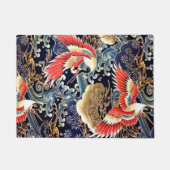 VLIEGTUIGEN, WAVES, SPRINGSTROMEN Japanse Floral Deurmat (Voorkant)