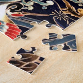 VLIEGTUIGEN, WAVES, SPRINGSTROMEN Japanse Floral Legpuzzel (Zijkant)