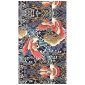 VLIEGTUIGEN, WAVES, SPRINGSTROMEN Japanse Floral Tafelkleed (Voorkant)