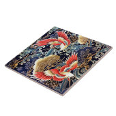 VLIEGTUIGEN, WAVES, SPRINGSTROMEN Japanse Floral Tegeltje (Zijkant)