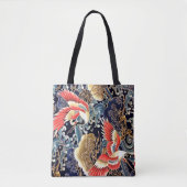 VLIEGTUIGEN, WAVES, SPRINGSTROMEN Japanse Floral Tote Bag (Voorkant)