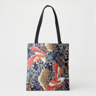 VLIEGTUIGEN, WAVES, SPRINGSTROMEN Japanse Floral Tote Bag
