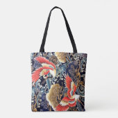 VLIEGTUIGEN, WAVES, SPRINGSTROMEN Japanse Floral Tote Bag (Achterkant)