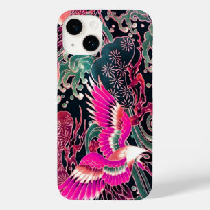 VLIEGTUIGEN, WAVES, STROOKERS Roze Japanse Floral Case-Mate iPhone 14 Hoesje